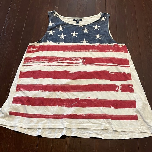 Women's Chaps American Flag Fourth Of July Tank Top Large - Picture 1 of 13